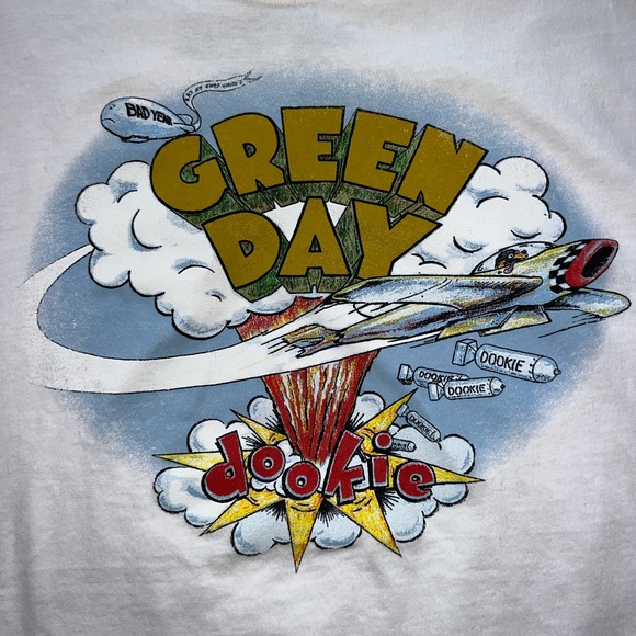 Green Day Dookie Band Shirt White - Picture 3 of 8